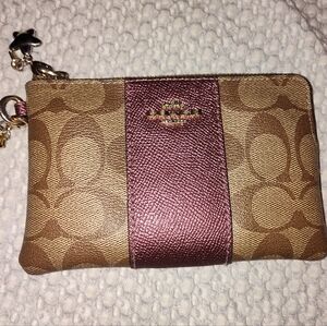Coach Beige & Burgundy wallet